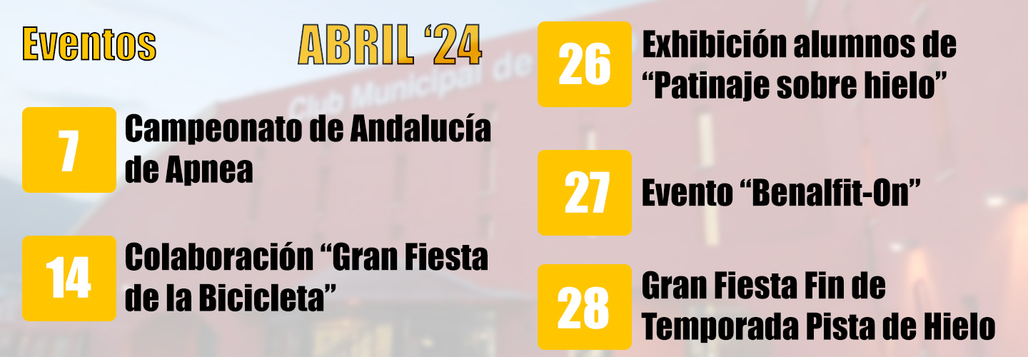 eventos-abril-PDB-2024 |      Palacio Deportes Benalmádena |      Palacio Deportes Benalmádena